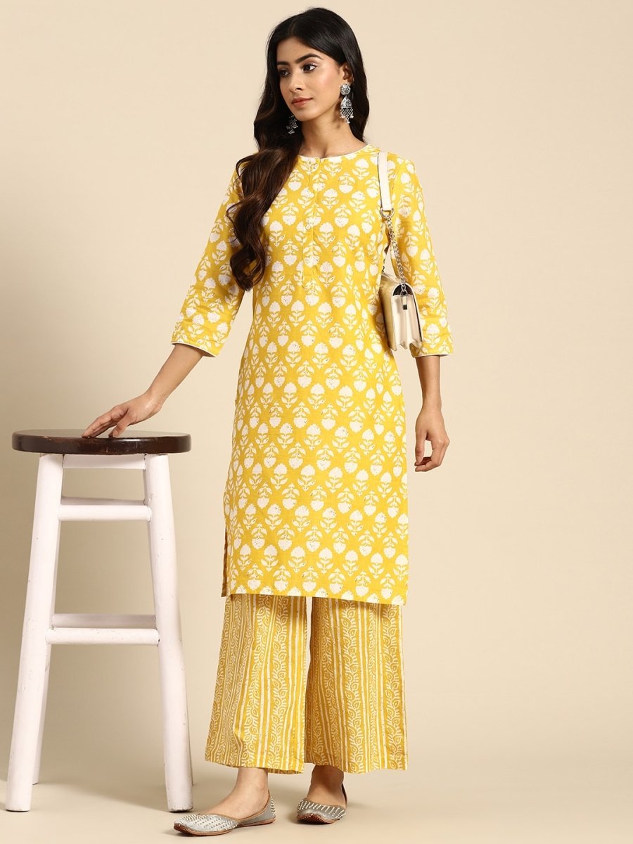 All About You Printed Kurta with Palazzos | Grocsy