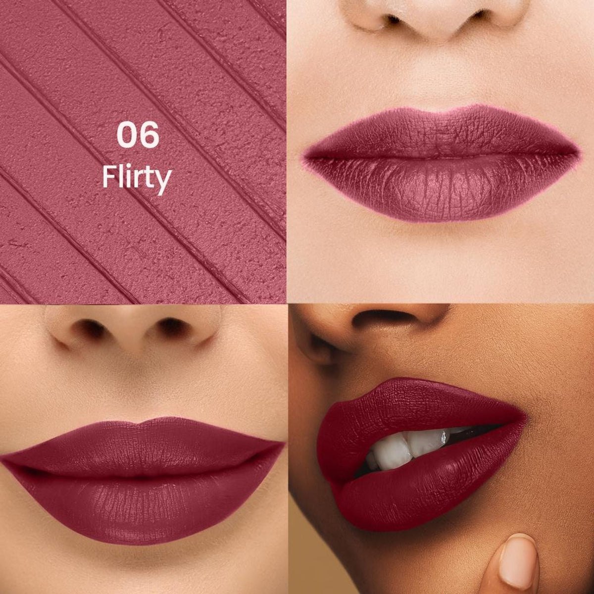 Swiss Beauty Stay All Day Lipstick - 06 Flirty | Grocsy