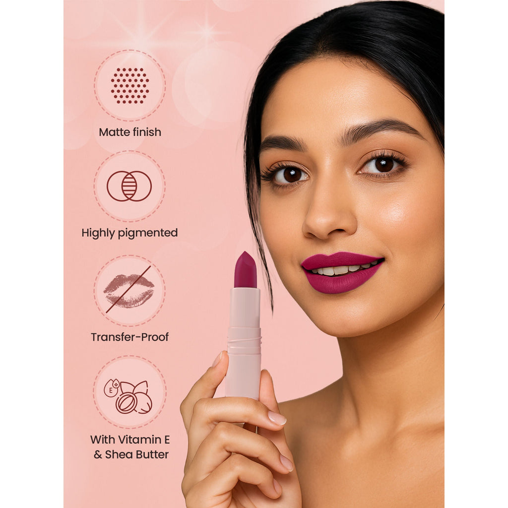 Swiss Beauty Stay All Day Lipstick - 06 Flirty | Grocsy