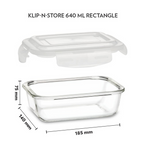 Borosil Klip N Store Glass Storage Containers - Set of 2 | Grocsy