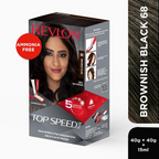 Revlon Top Speed Hair color Women - Brownish Black 68 | Grocsy