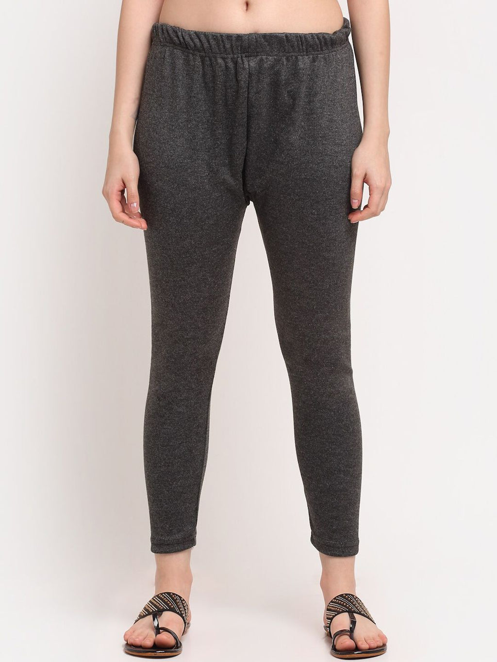 TAG 7 Women Grey Ankle-Length Leggings | Grocsy
