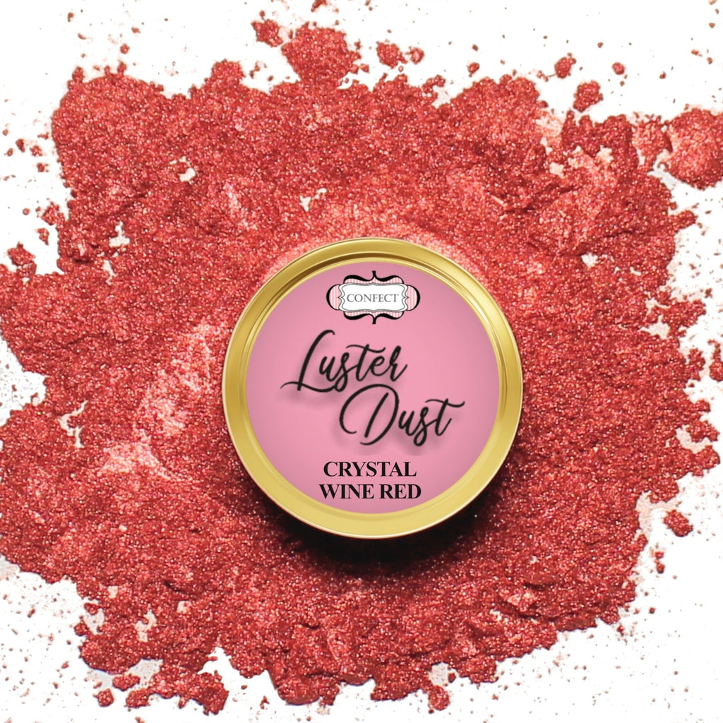 Confect Edible Luster Dust – Pack of 5 | Sangria Red, Mauve, Cherry Blossom, Two Tone, Wine Red | | Grocsy