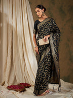 Sangria Woven Design Zari Kanjeevaram Saree | Grocsy