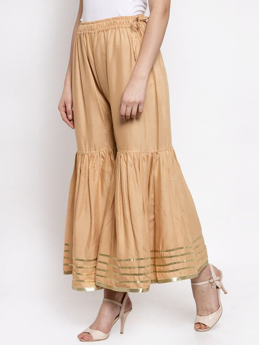 TAG 7 Women Flared Regular Palazzos | Grocsy