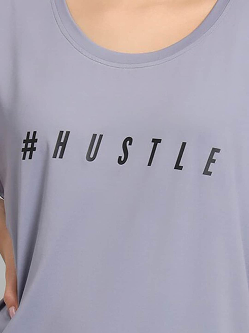 MKH Typography Printed Drop-Shoulder Sleeves Relaxed Fit Dri-FIT T-shirt | Grocsy