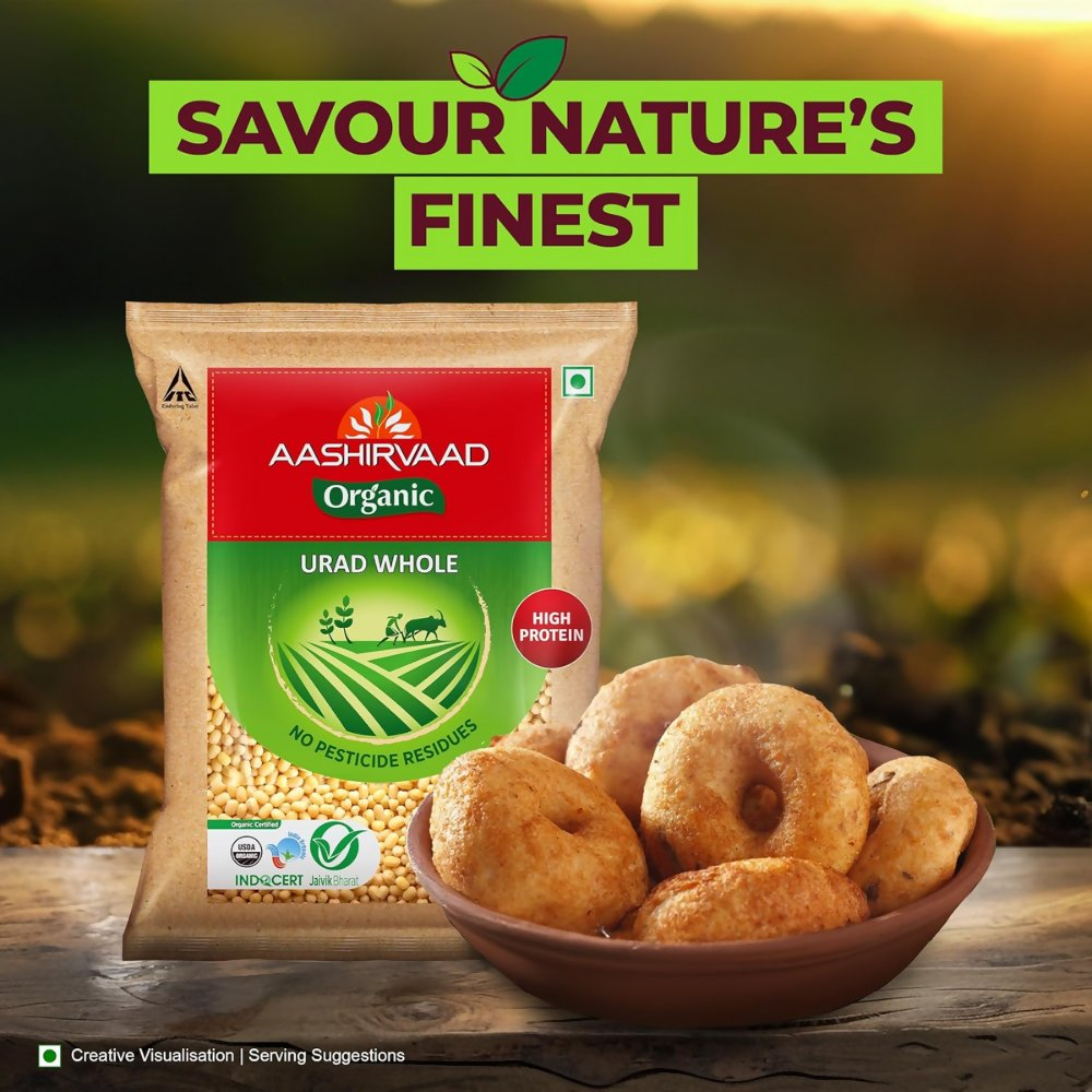 Aashirvaad Organic Urad Dal (Whole) | Grocsy