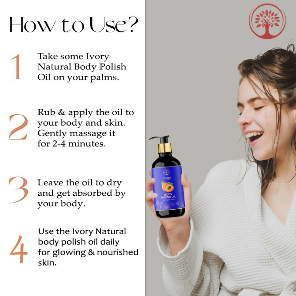 Ivory Natural Body Polish Oil For Exfoliate, Hydrate, & Renew For Radiant Results | Grocsy