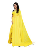 Vamika Yellow Georgette Seqence Saree (Riva Yellow) | Grocsy