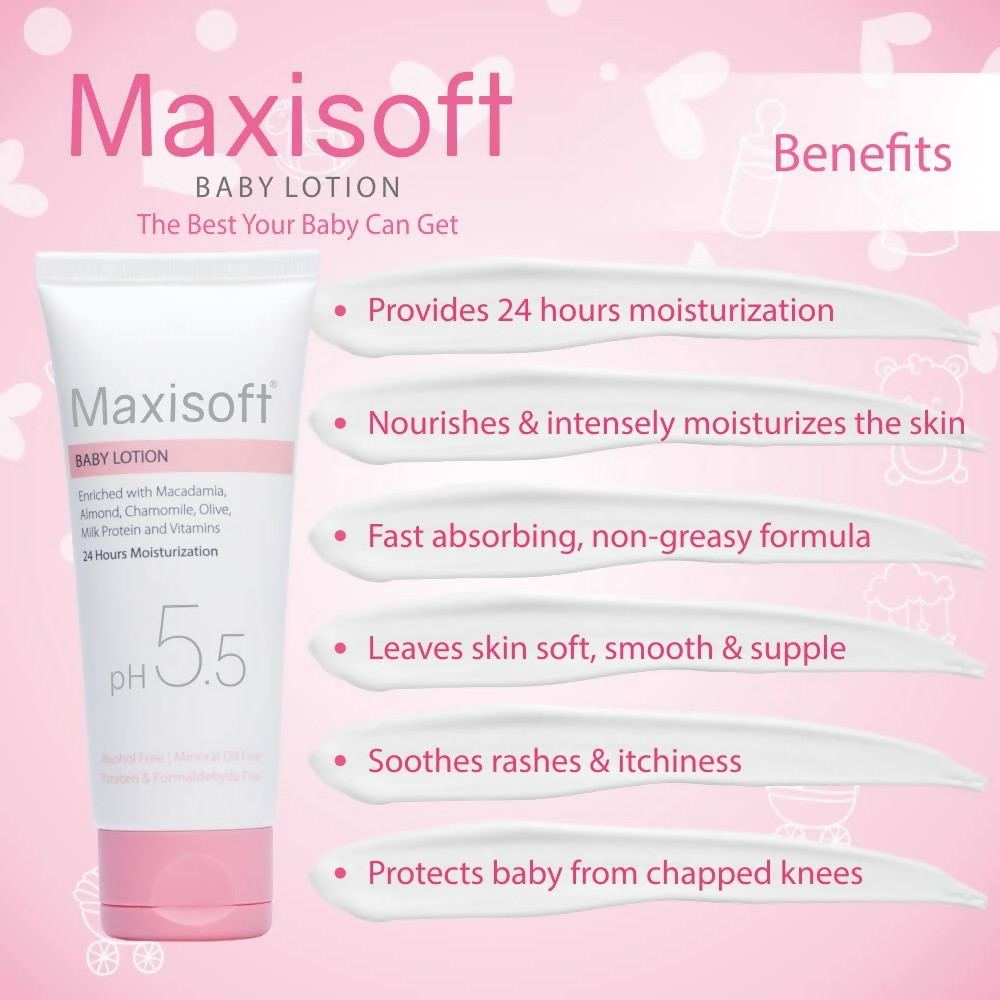 Maxisoft Baby Lotion For Moisturizing Soft & Dry Skin For Kids | Grocsy