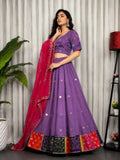 Lehenga Mart Lavender Designer Navratri Lehenga Choli for Women | Grocsy