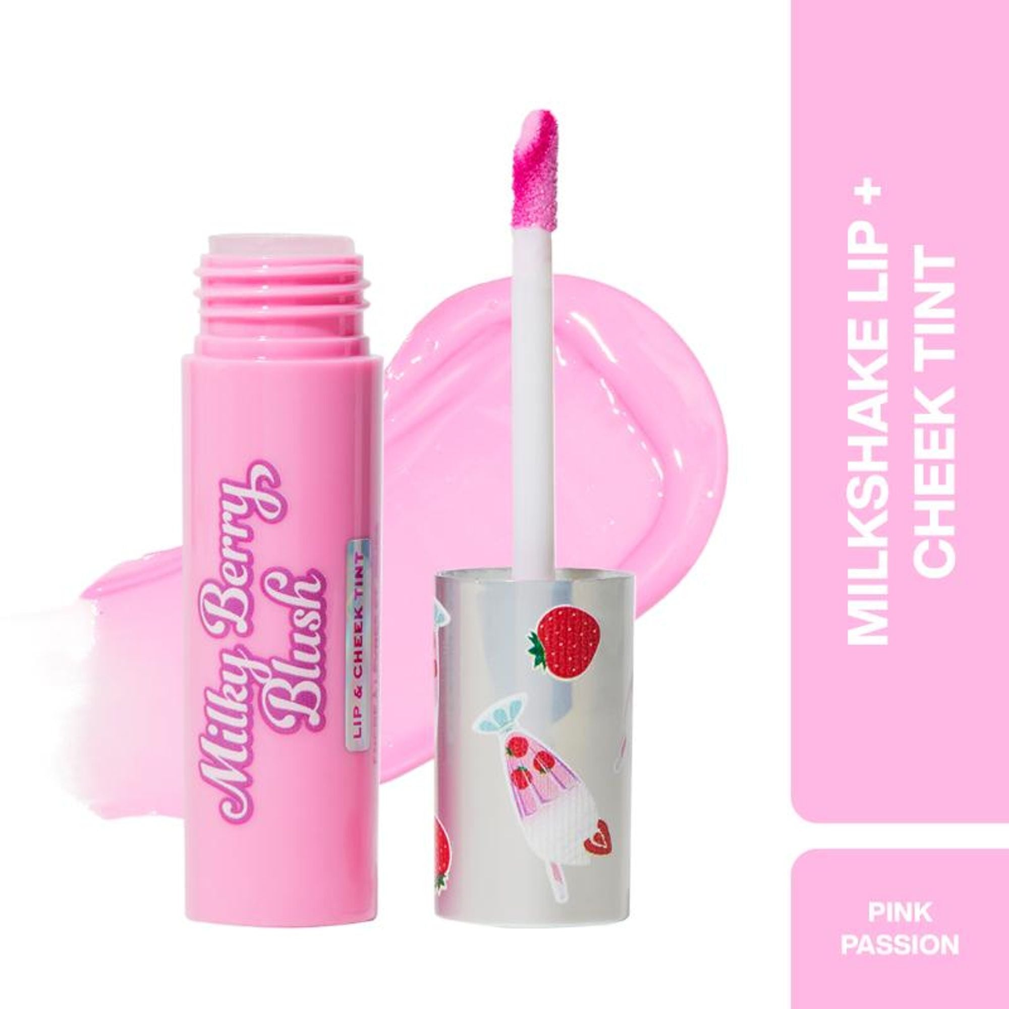 Makeup Revolution Milkshake Lip + Cheek Tint - Pink Passion | Grocsy