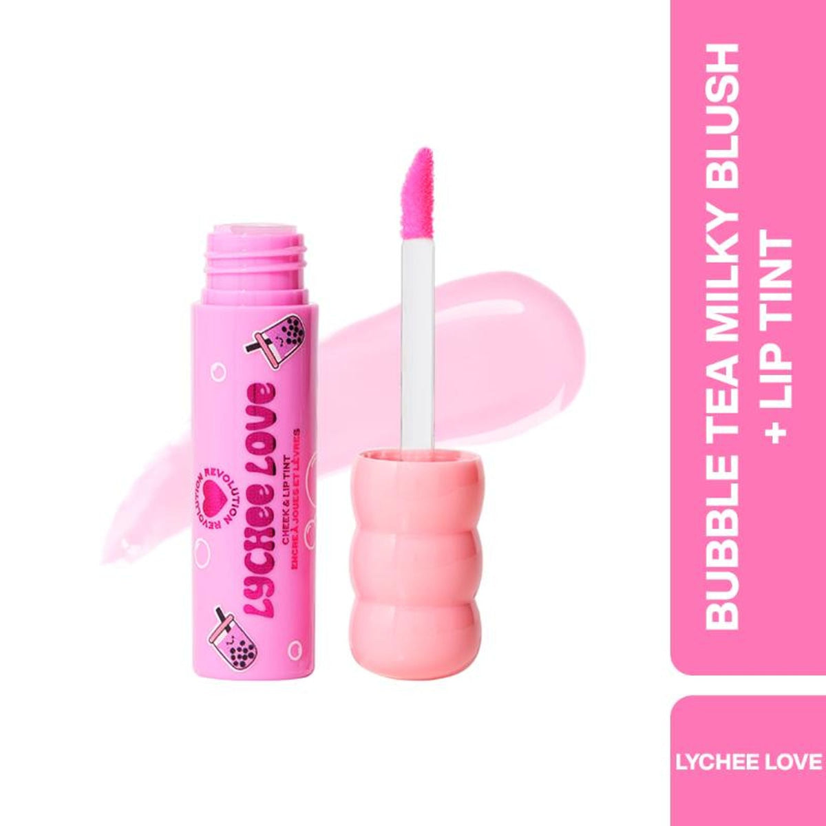 Makeup Revolution Bubble Tea Milky Blush + Lip Tint - Lychee Love Pink | Grocsy