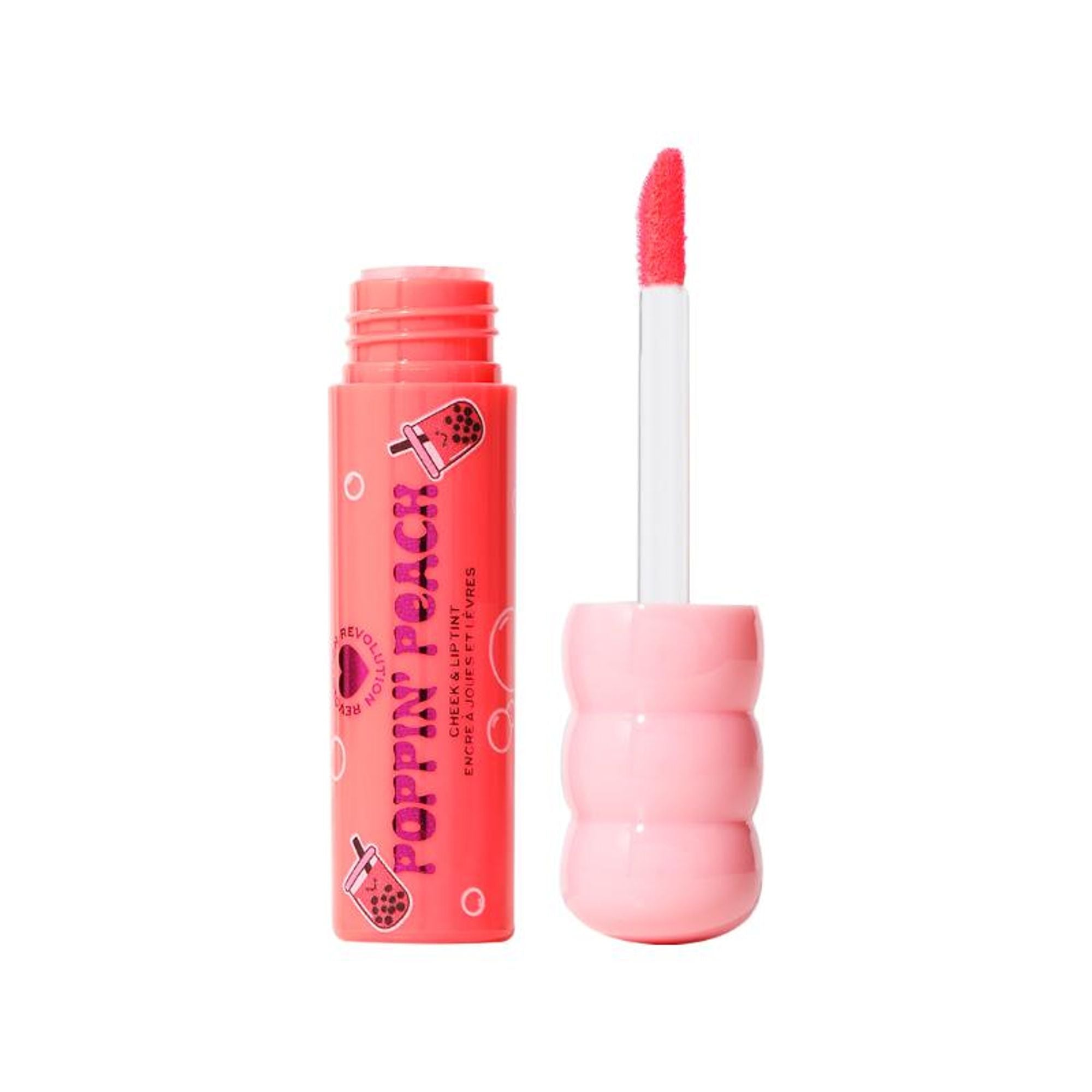Makeup Revolution Bubble Tea Milky Blush + Lip Tint - Poppin' Peach | Grocsy