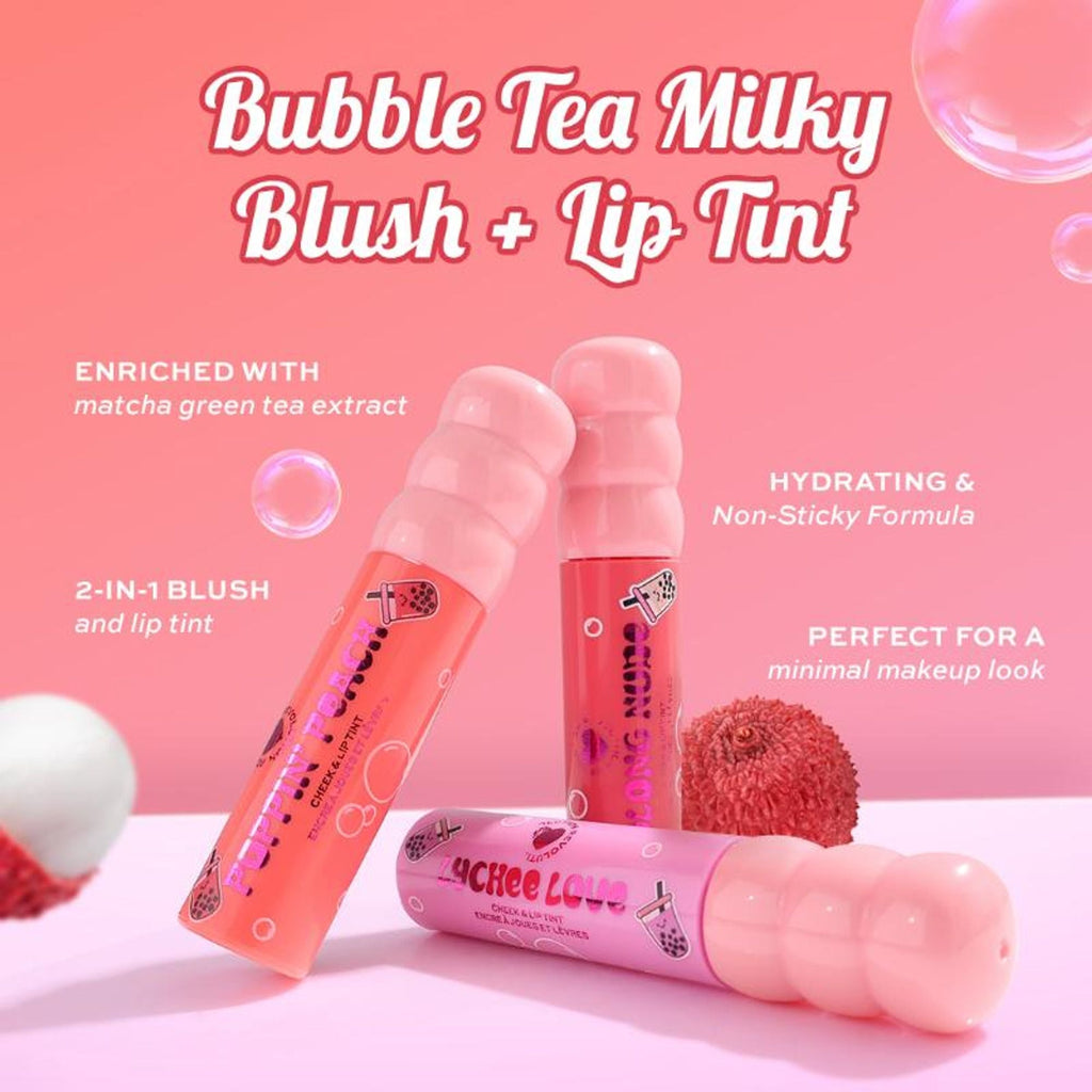 Makeup Revolution Bubble Tea Milky Blush + Lip Tint - Oolong Nude | Grocsy