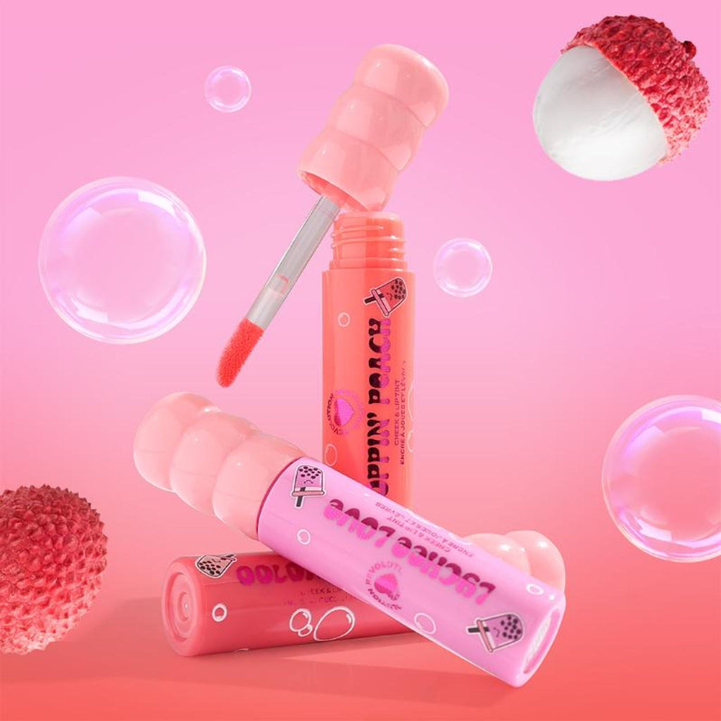 Makeup Revolution Bubble Tea Milky Blush + Lip Tint - Oolong Nude | Grocsy