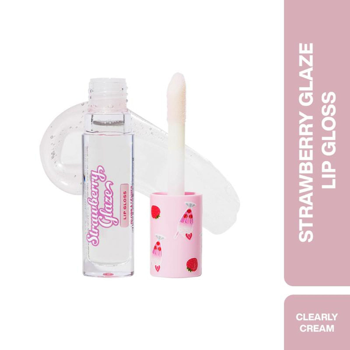 Makeup Revolution Strawberry Glaze Lip Gloss - Clearly Cream | Grocsy
