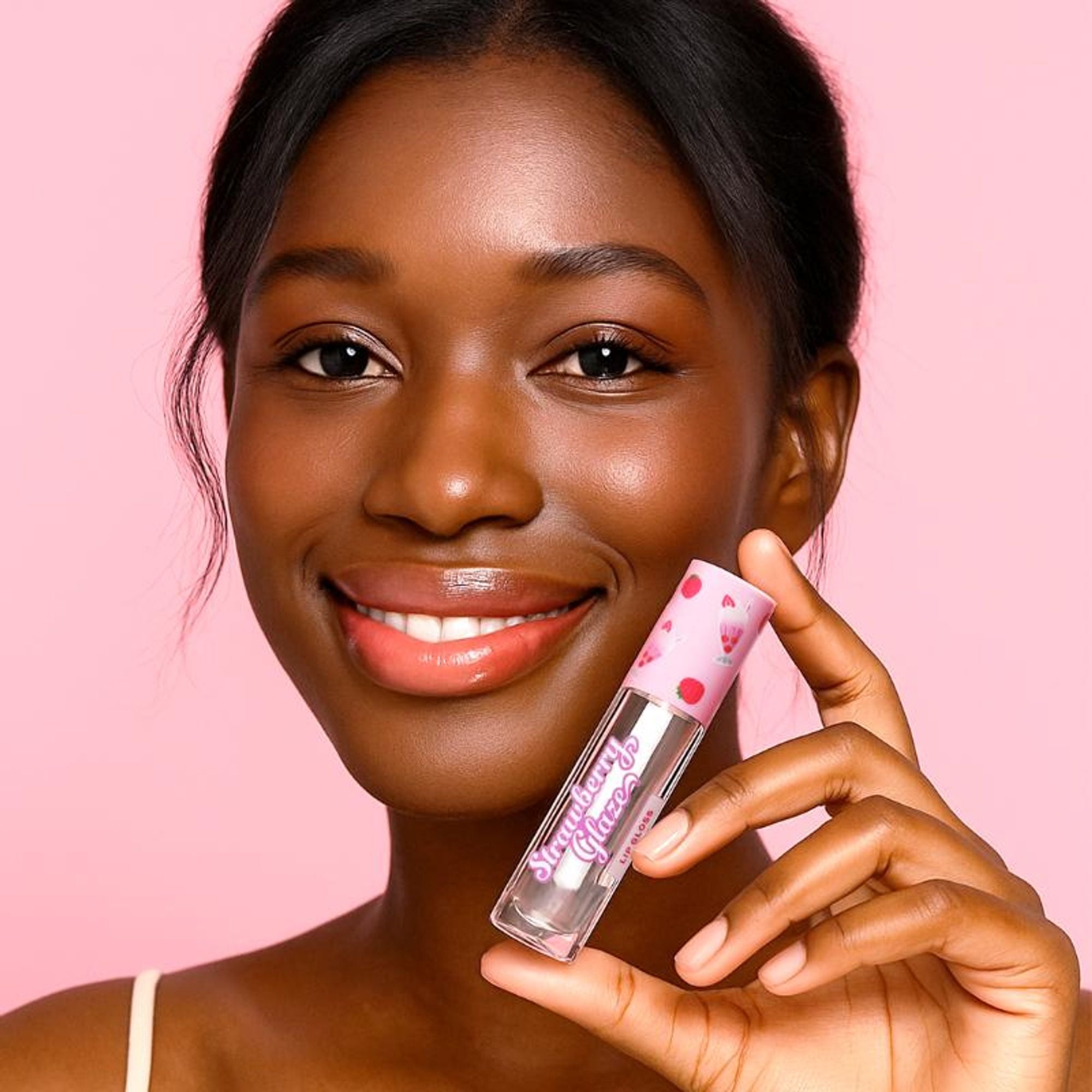 Makeup Revolution Strawberry Glaze Lip Gloss - Clearly Cream | Grocsy