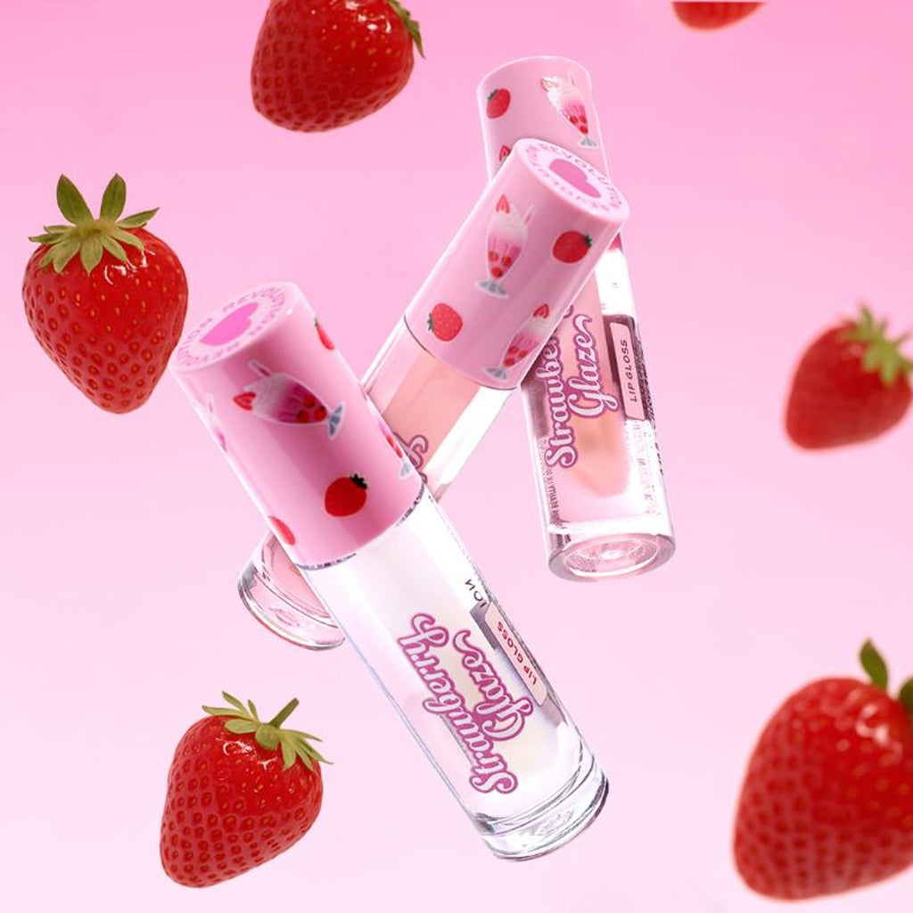 Makeup Revolution Strawberry Glaze Lip Gloss - Clearly Cream | Grocsy