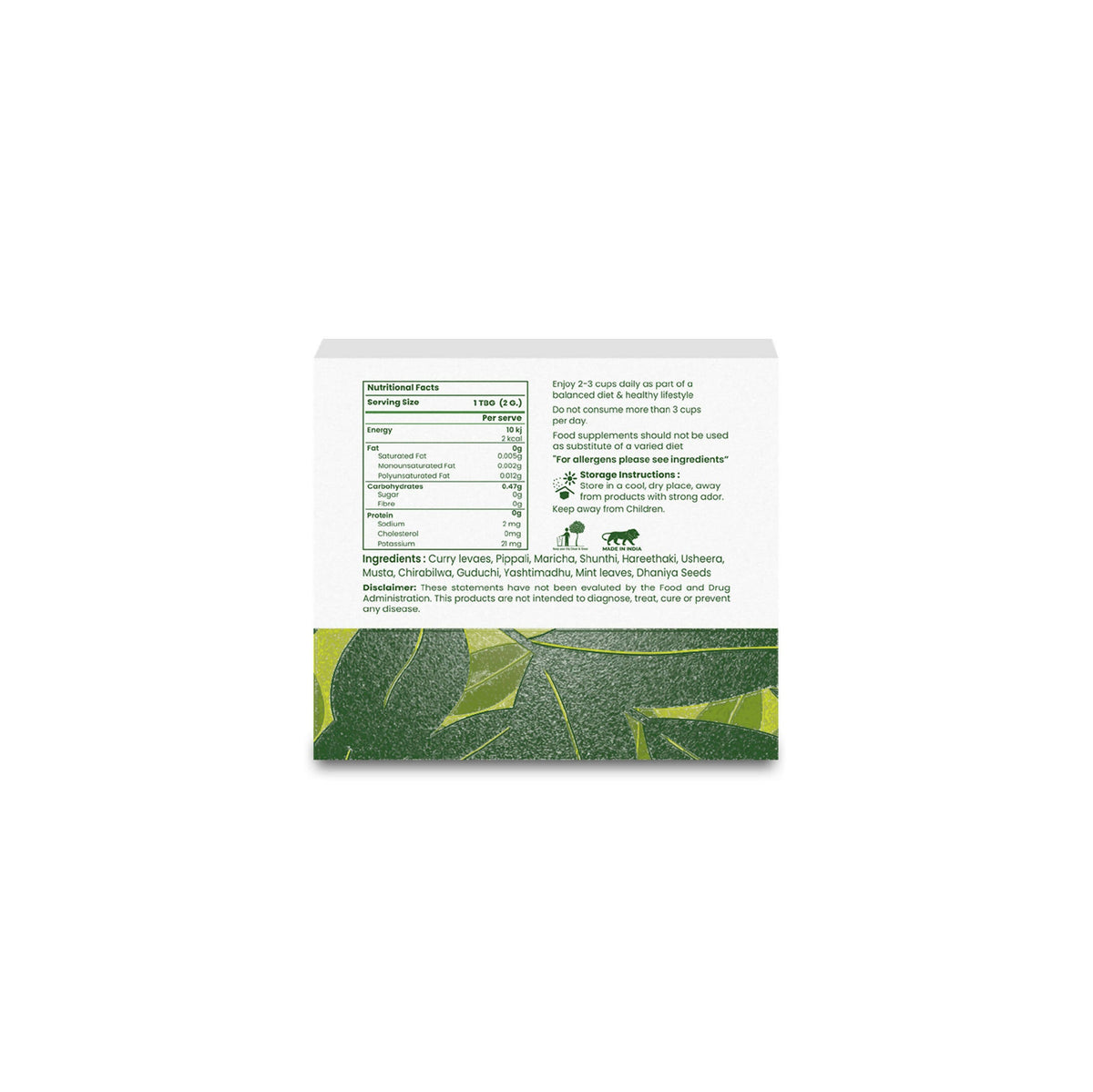 Shivamastu Ayurveda Tummy Tonic Herbal Tea - 20 Pyramid Teabags | Grocsy