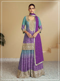 Vastranavya Bandhej Printed Chinon Chiffon Embroidered Sequins Pakistani Suit | Grocsy