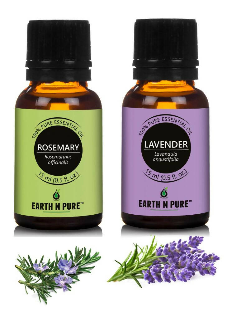 Earth N Pure Essential Oils (Rosemary & Lavender) Combo | Grocsy