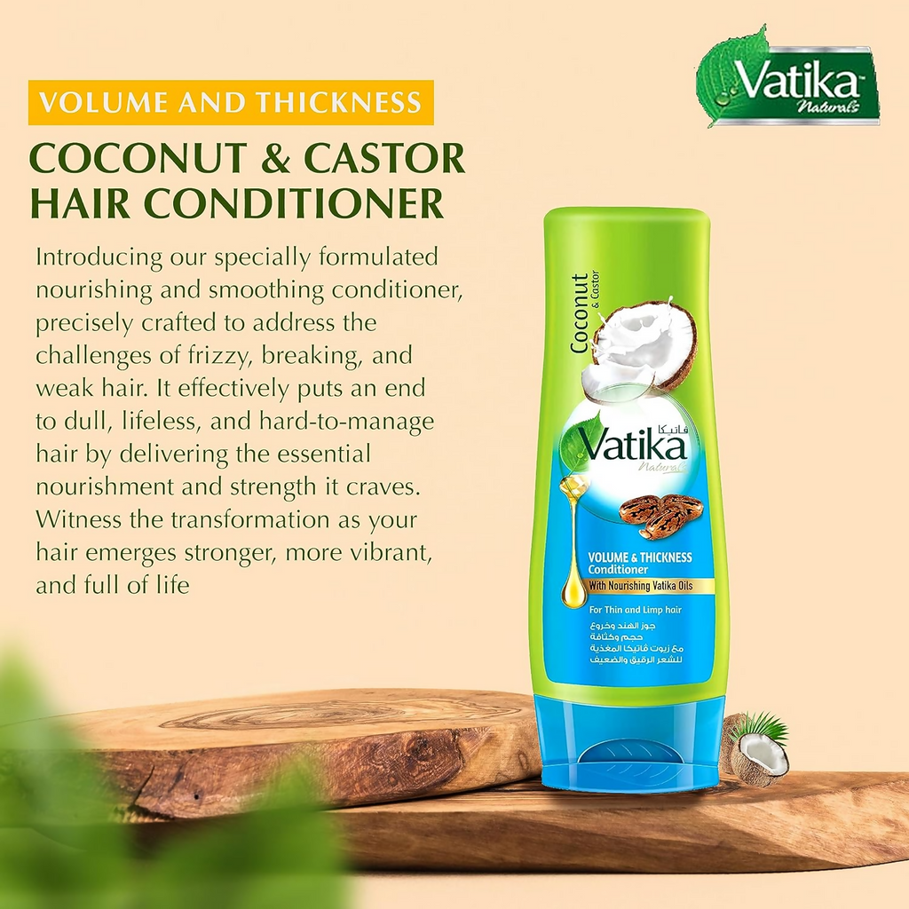 Dabur Vatika Naturals Volume and Thickness Conditioner | Grocsy