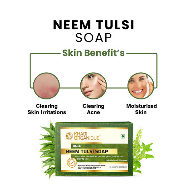 Khadi Organique Neem Tulsi Soap | Grocsy