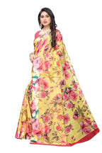 Vamika Yellow Linen Satin Border Saree (SONAKSHI 12 YELLOW ) | Grocsy