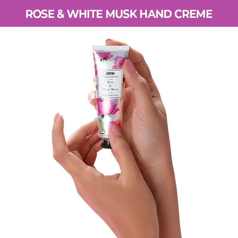 Nykaa Rose & White Musk Hand & Nail Creme | Grocsy