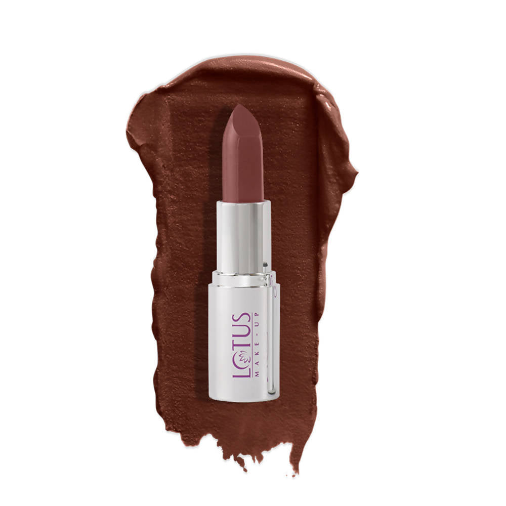 Lotus Makeup Ecostay Butter Matte Lip Colour - Divine Brown (4.2 Gm) | Grocsy