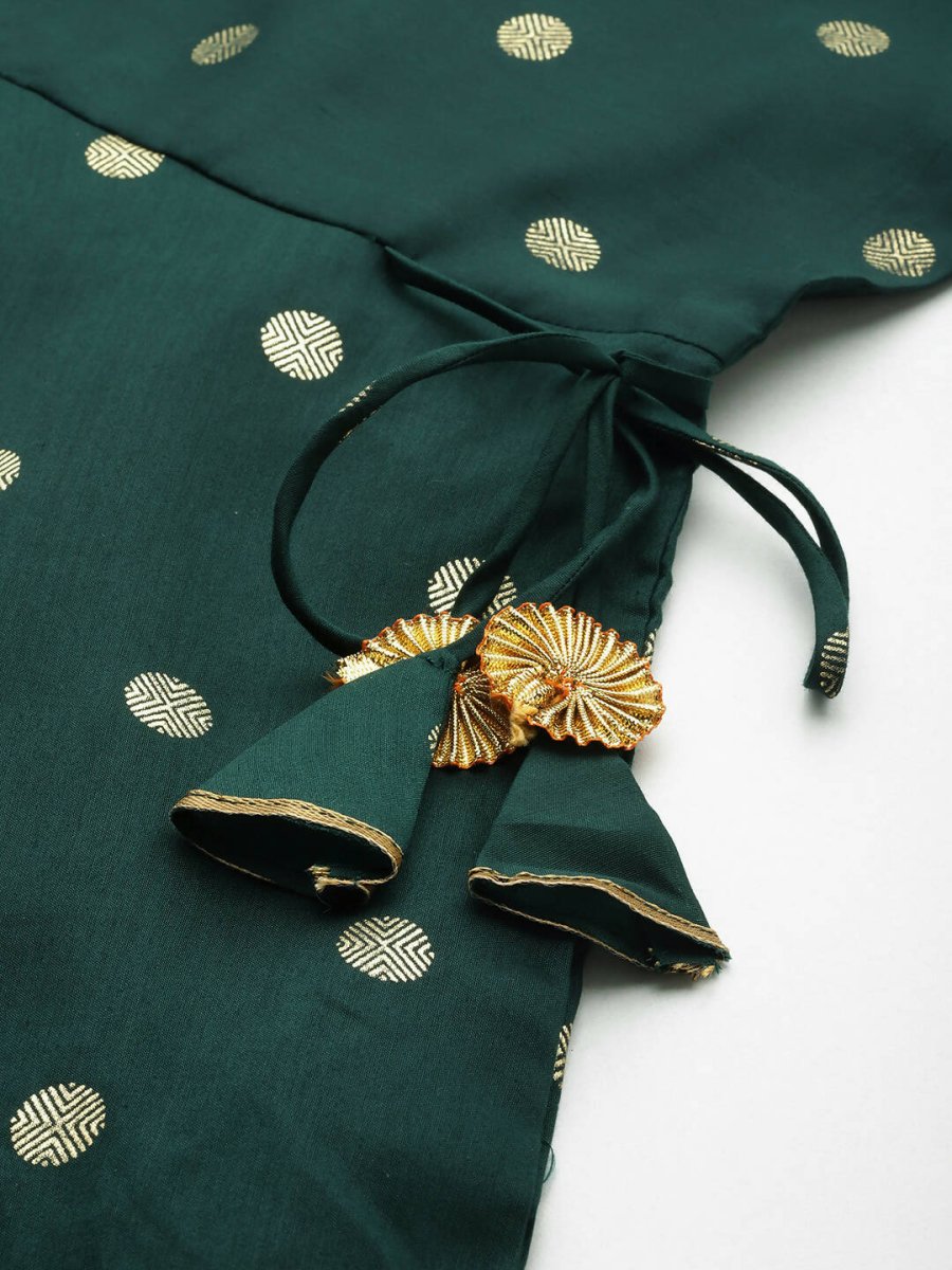 Ahalyaa Women's Traditional wear Ethnic Dress - Green | Grocsy