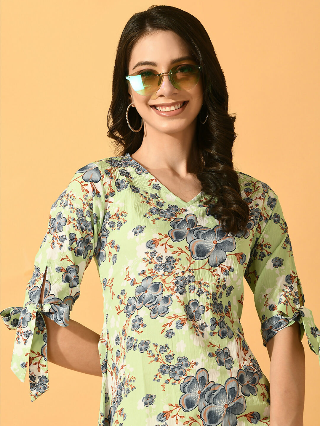 Myshka Women's Lime Green A-Line Party Dress | Grocsy
