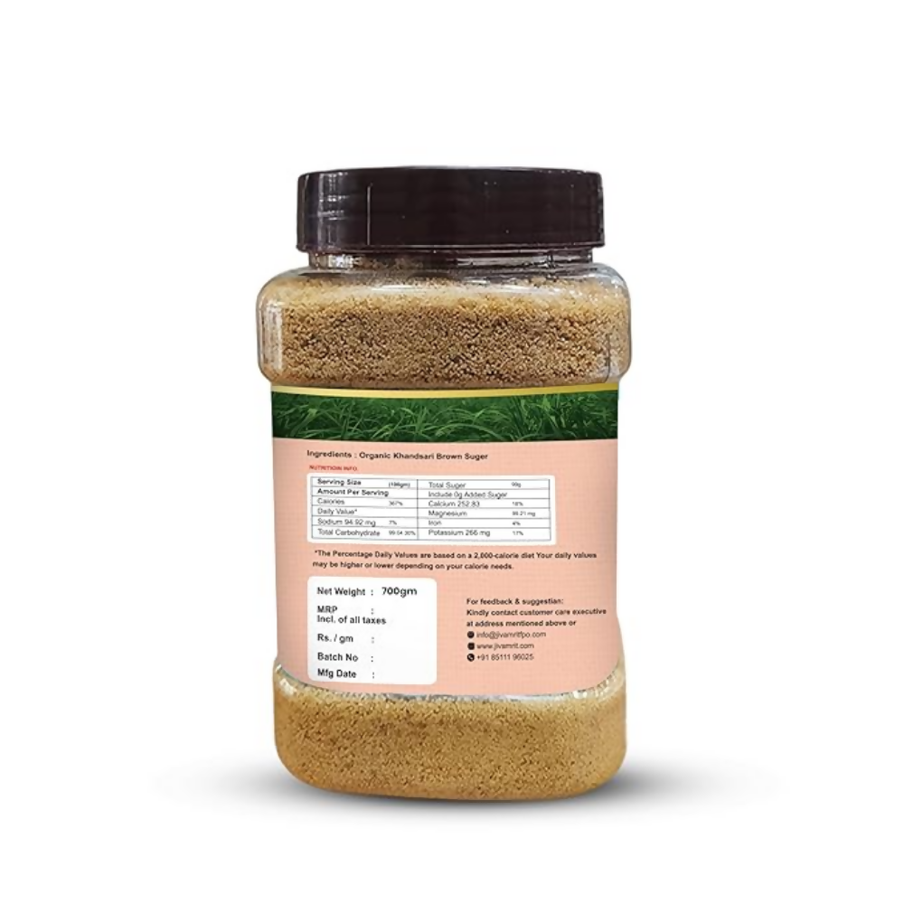 Jivamrit Organic Khandsari Brown Sugar | Grocsy