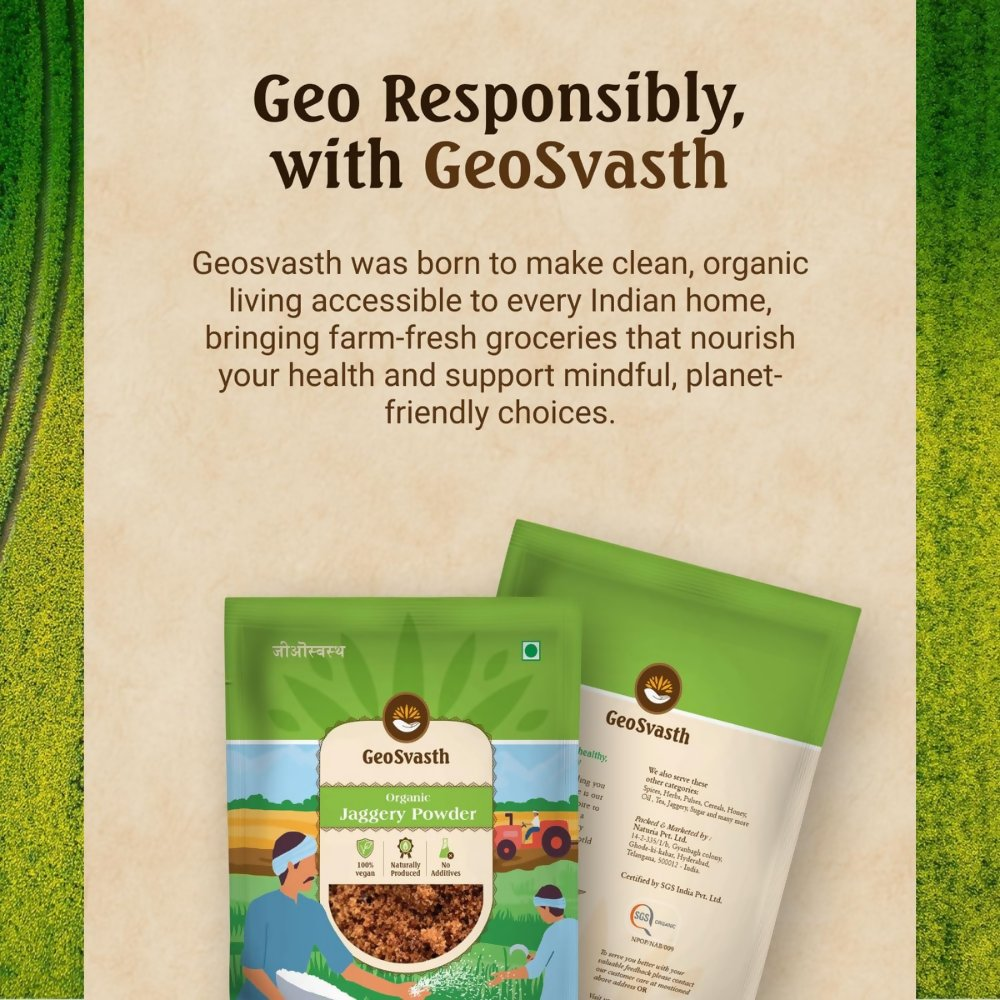 GeoSvasth Organic Jaggery Powder | Grocsy