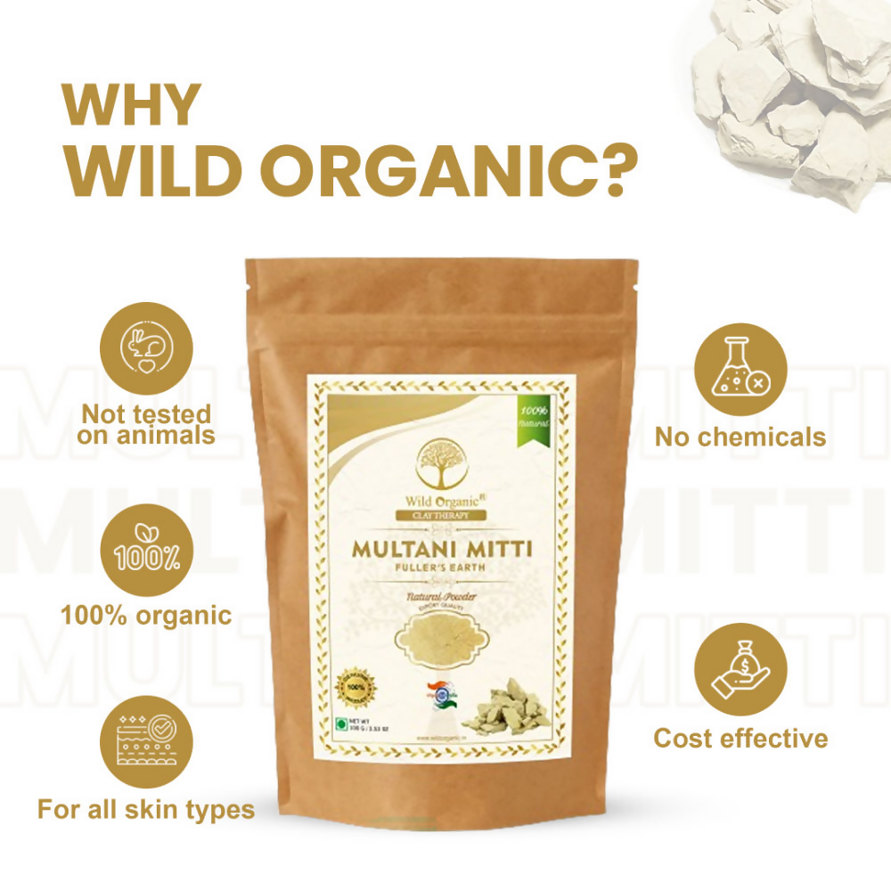 Wild Organic Multani Mitti Powder | Grocsy