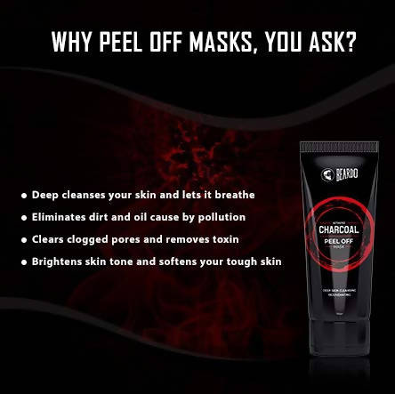 Beardo Activated Charcoal Peel Off Mask | Grocsy