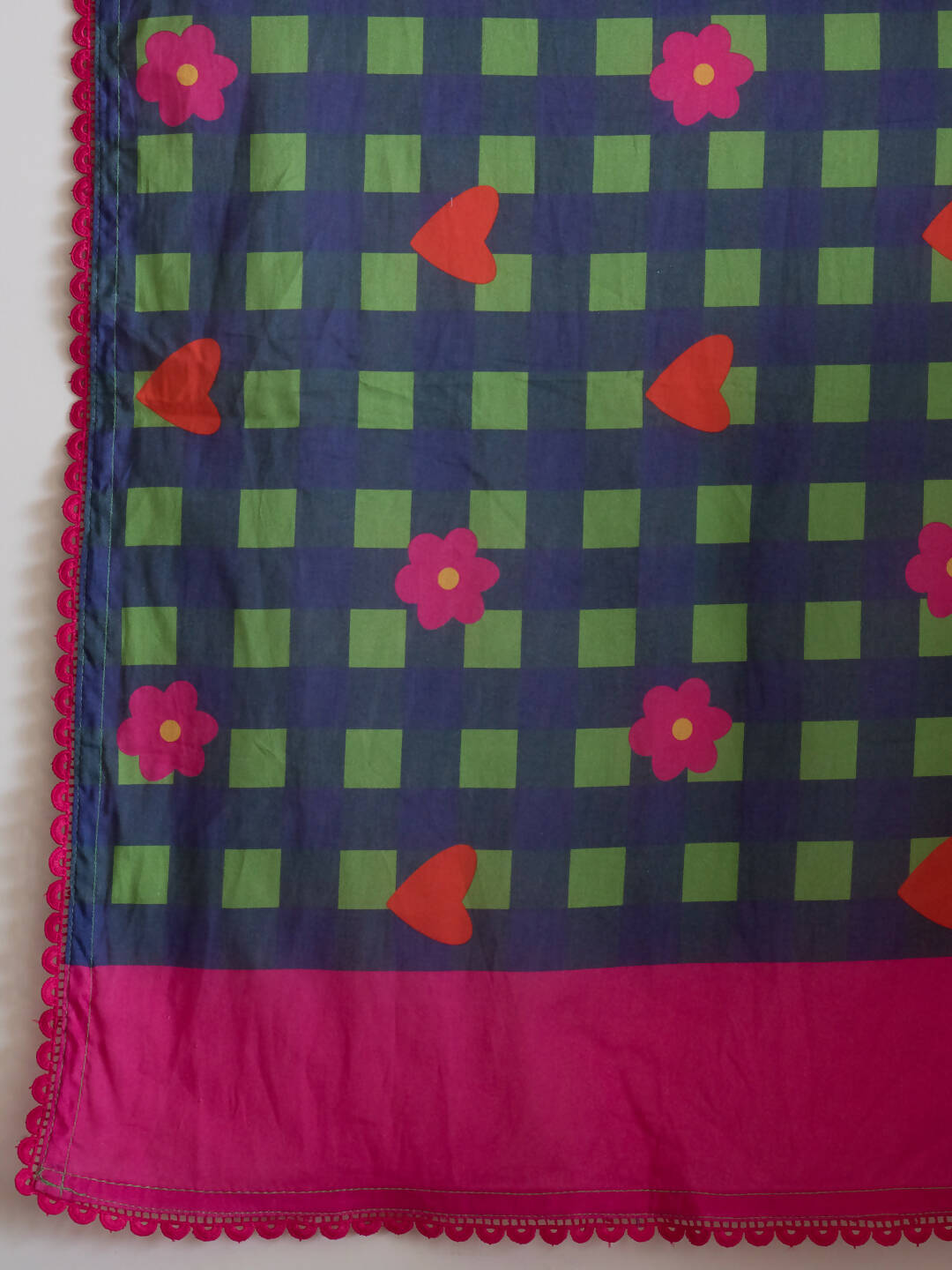 Suta Multi Color Checked Pure Cotton Saree | Grocsy