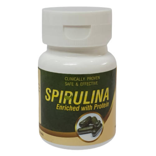 Deep Ayurveda Spirulina 500mg Veg Capsules | Grocsy