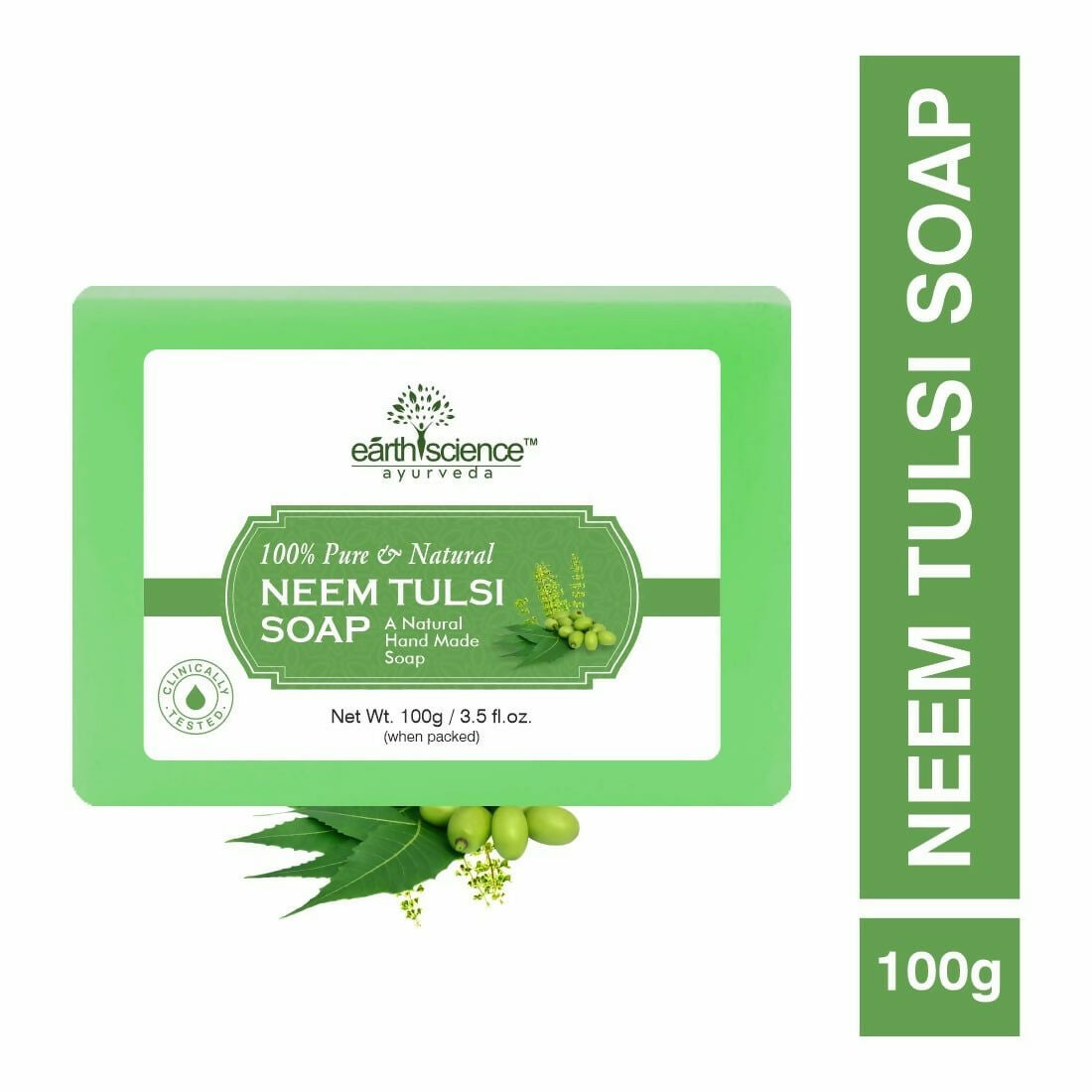 Earth Science Ayurveda Neem Tulsi Bath Soap | Grocsy