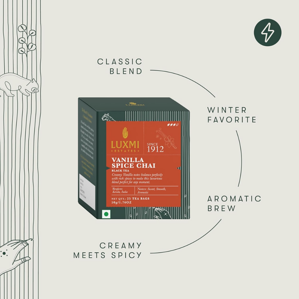 Luxmi Estates Vanilla Spice Chai Black Tea | Grocsy