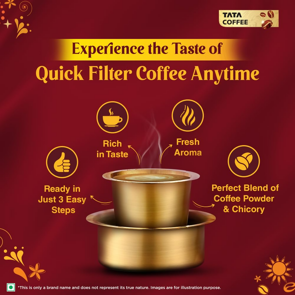Tata Coffee Quick Filter Coffee Powder Tin | Grocsy