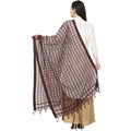 A R Silk Cotton Square Regular Dupatta Coffee Color Dupatta or Chunni | Grocsy