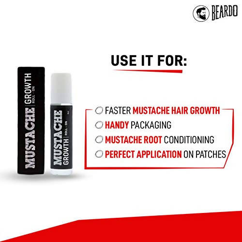 Beardo Mustache Growth Roll on | Grocsy