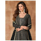 Anaita Black Georgette Readymade Anarkali Suit with Sequence Work | Grocsy