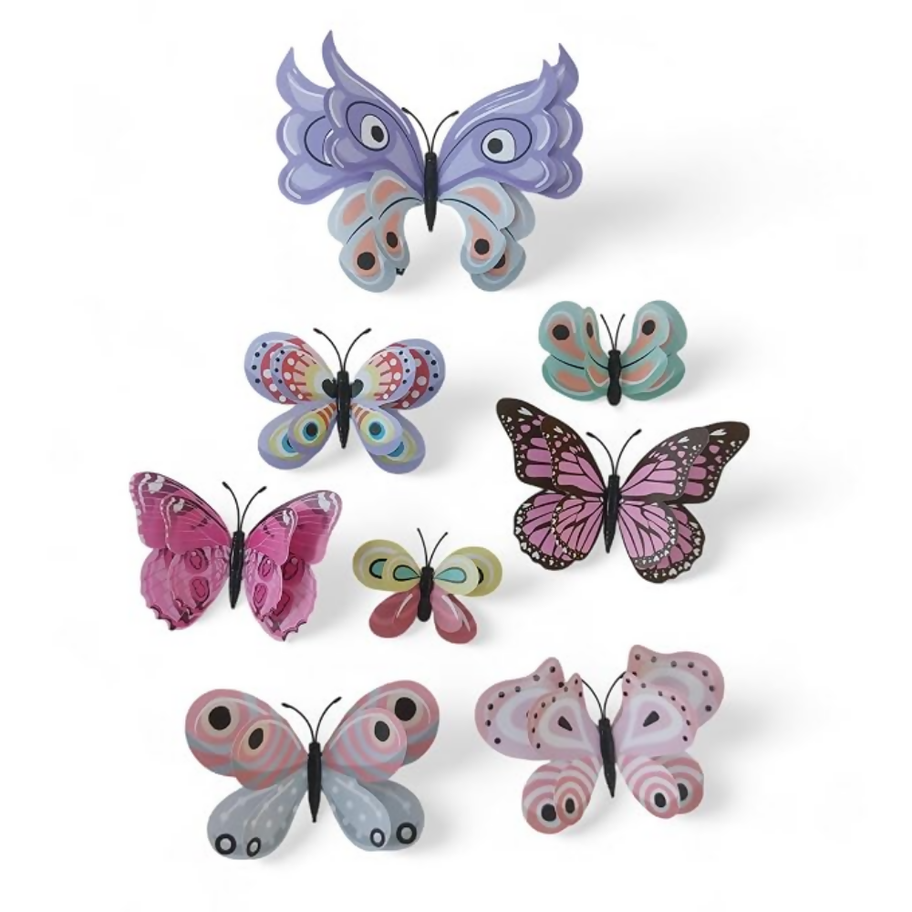 Art Street 3D Magnetic Butterfly Stickers for Wall & Refrigerator | Grocsy