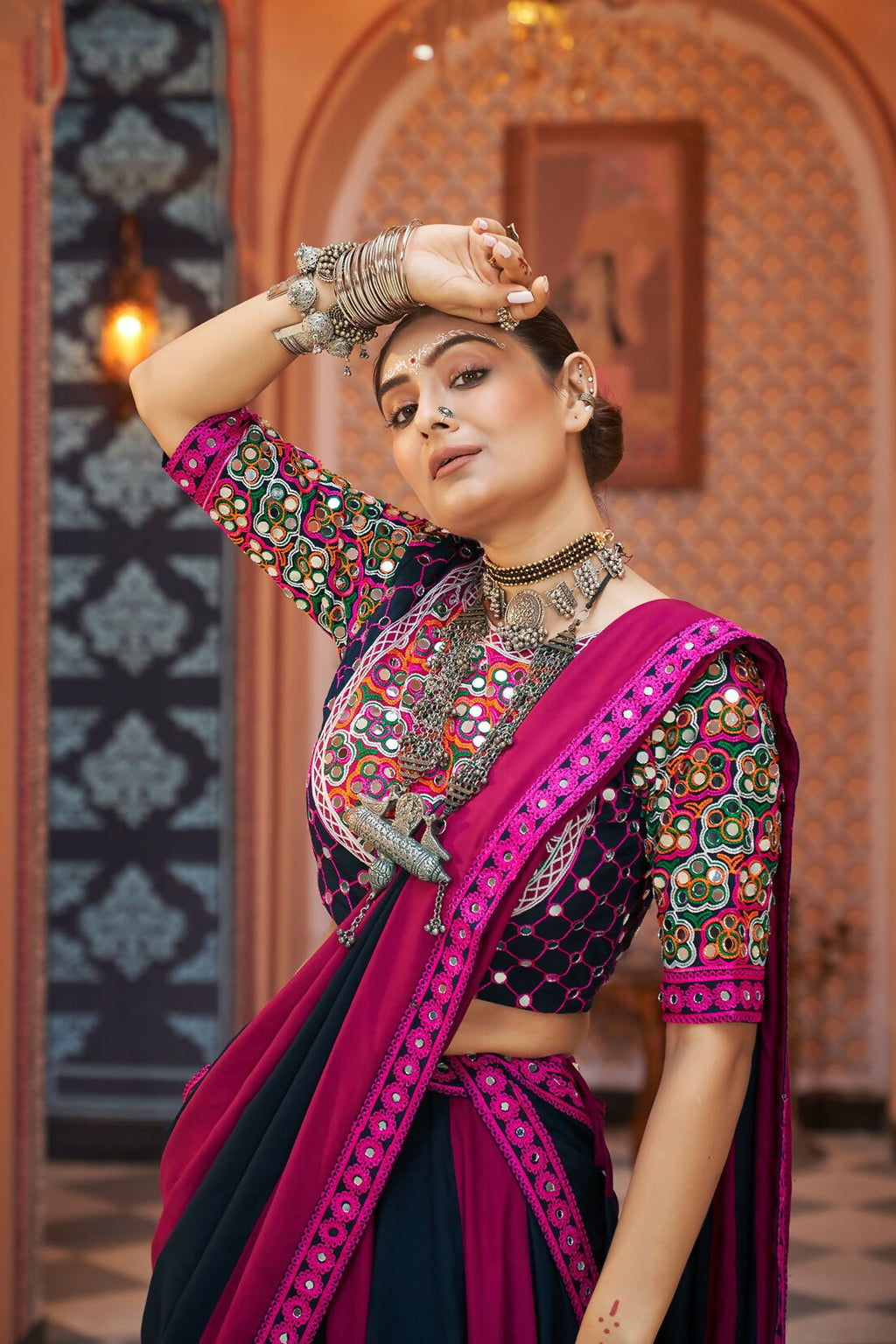 AI Fashion Multi Color Viscose Rayon Designer Navratri Lehenga Choli Collection | Grocsy