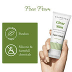 Glamveda Clear Skin Tea Tree, Neem & Aloe Anti Acne Face Wash | Grocsy