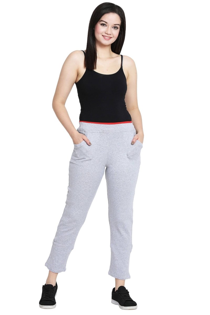 Asmaani Silver color Hosiery Lower with Two Side Pockets. | Grocsy