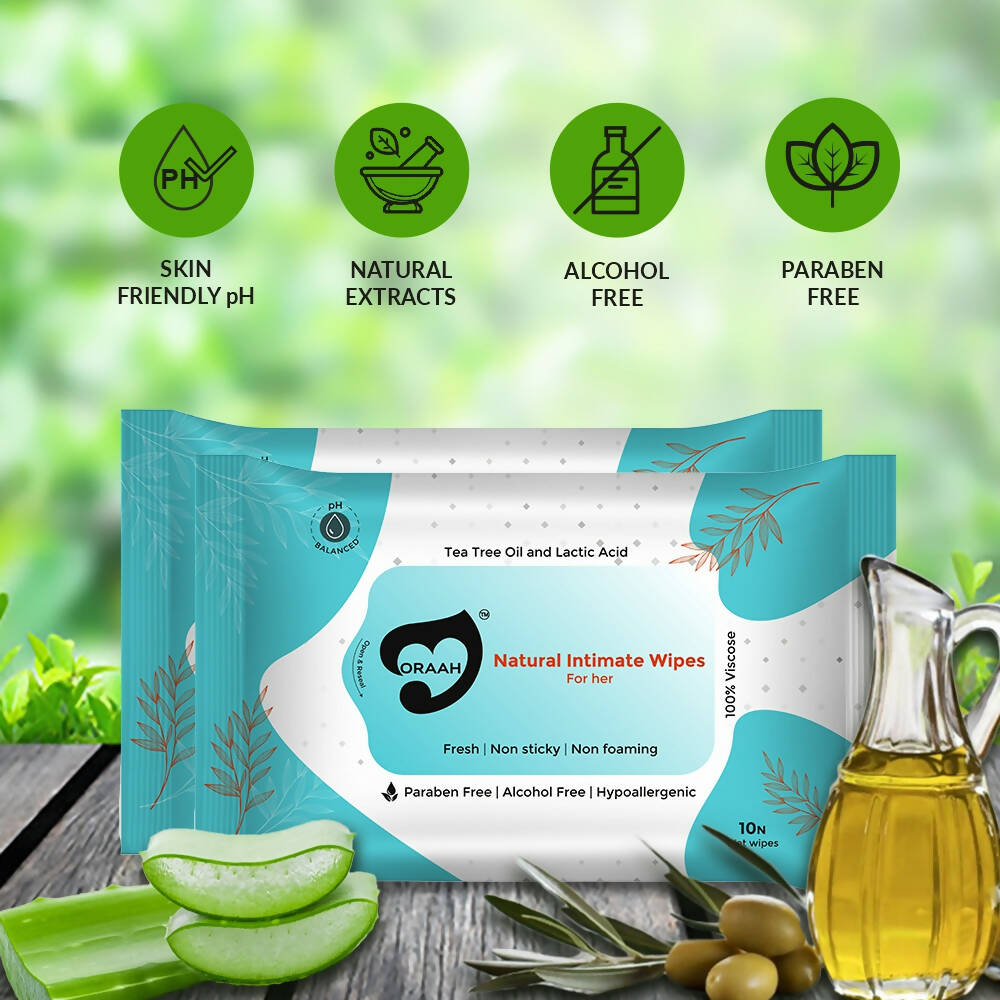 Oraah PCOS PCOD Care Combo (Spearmint Tea, Hair Removal Cream & Intimate Wipes) | Grocsy